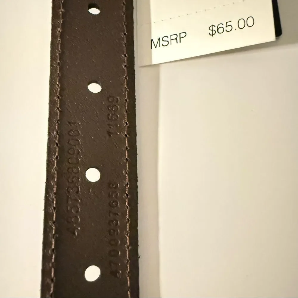 Polo Golf Ralph Lauren Men’s Elastic Belt Green & Navy–Leather Trim,Size 40, NWT